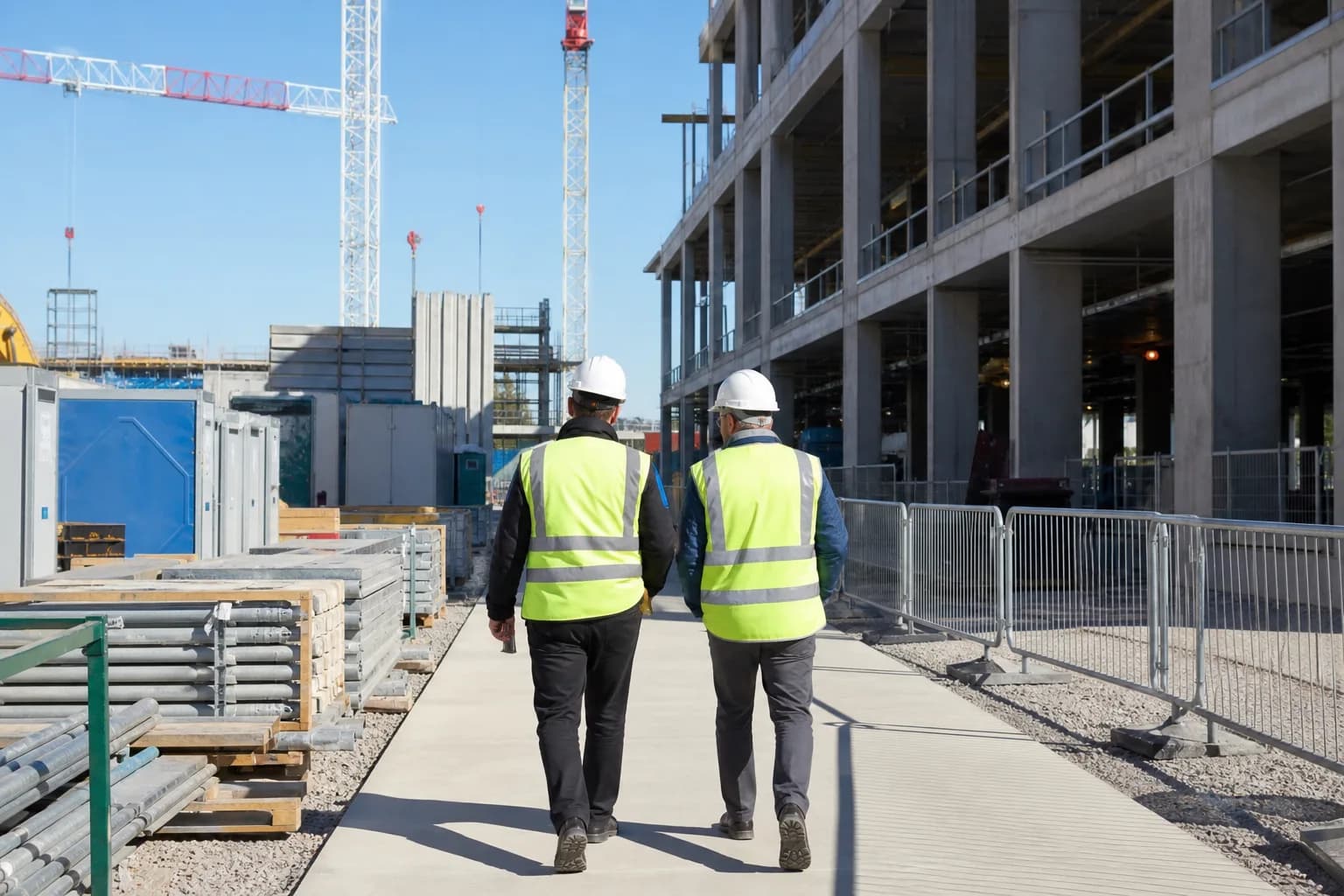 Organized commercial construction progress representing disciplined infrastructure methodology
